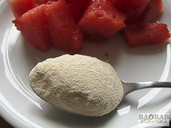 Baobab Fruit Powder and Melon Pieces