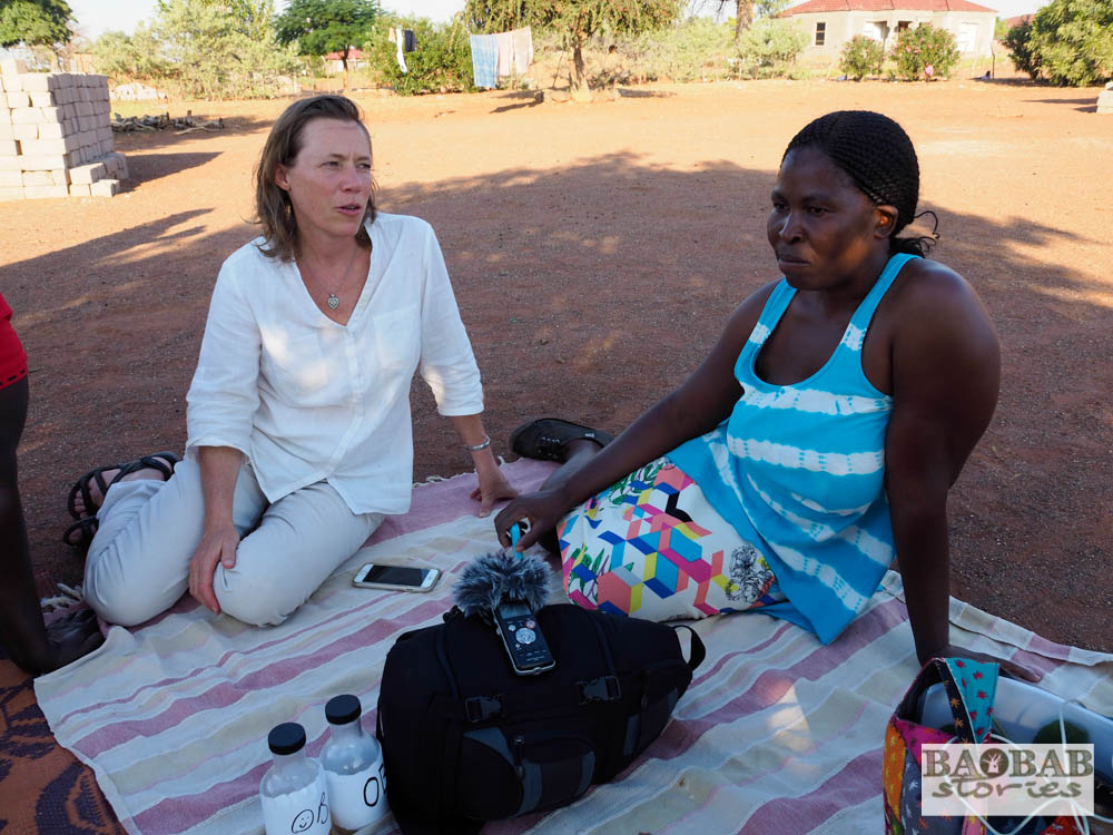 Baobab Guardian Evelina Tshitete with Dr. Sarah Venter